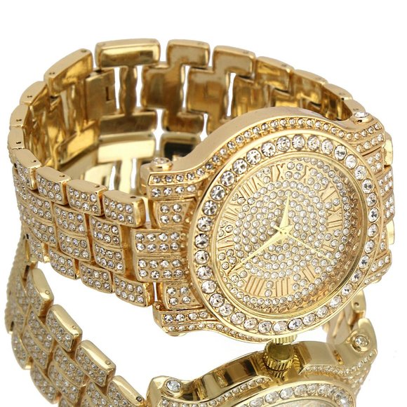 14k Gold Watch + 2 9" Cuban Bracelets - Picture 3 of 5